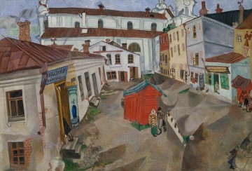 Mercado en Vitebsk contemporáneo Marc Chagall Pinturas al óleo